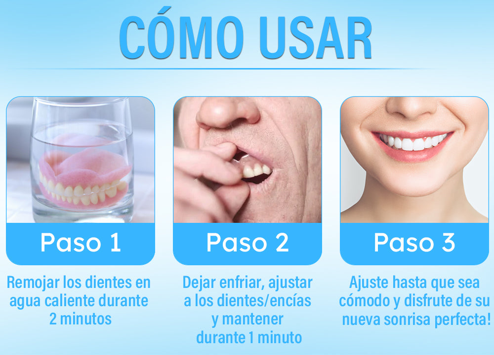 ✅Tienda oficial | Bikenda™ Juego de Relleno de Silicona para Dentaduras (Certificado por Comisión Federal para la Protección contra Riesgos Sanitarios)