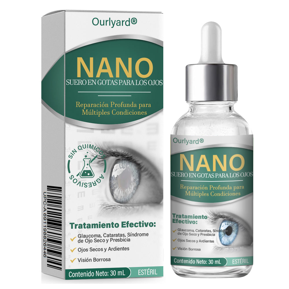 👩⚕️ Suero Nanodrop para Ojos Ourlyard® ✅Adecuado para presbicia, síndrome de ojo seco, glaucoma y cataratas