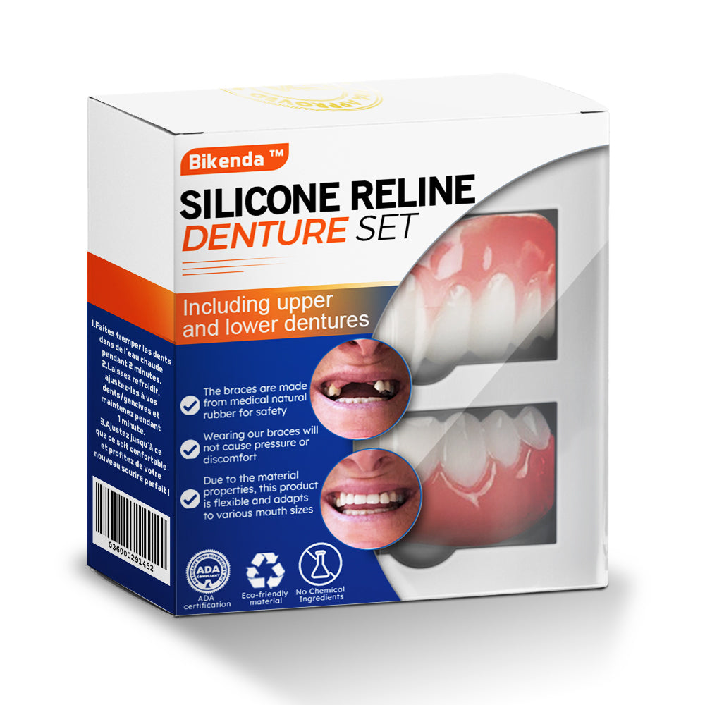 ✅Tienda Oficial | Bikenda™ Set de Relleno de Silicona para Dentaduras (Certificado por la Comisión Federal para la Protección contra Riesgos Sanitarios)