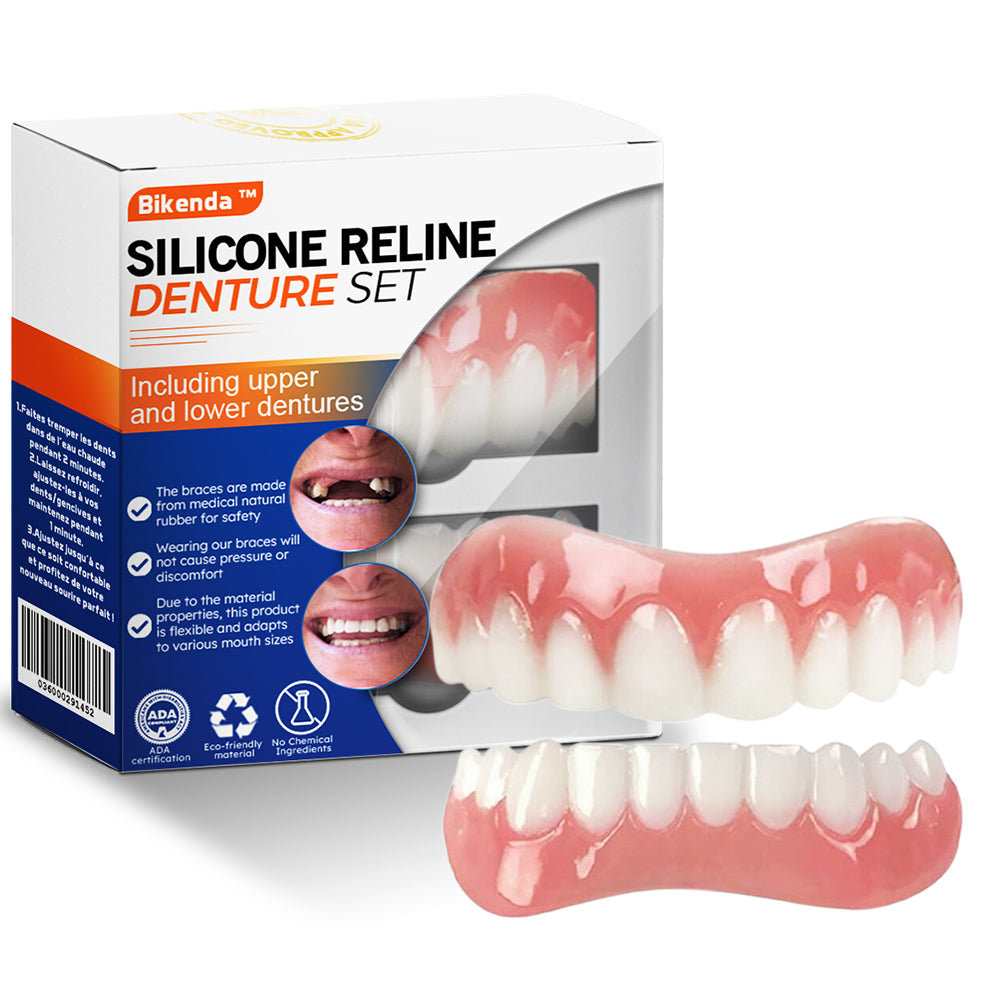 ✅Tienda Oficial | Bikenda™ Set de Relleno de Silicona para Dentaduras (Certificado por la Comisión Federal para la Protección contra Riesgos Sanitarios)