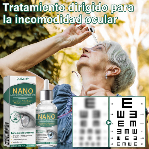👩‍⚕️ Suero Nanodrop para Ojos Ourlyard® ✅Adecuado para presbicia, síndrome de ojo seco, glaucoma y cataratas