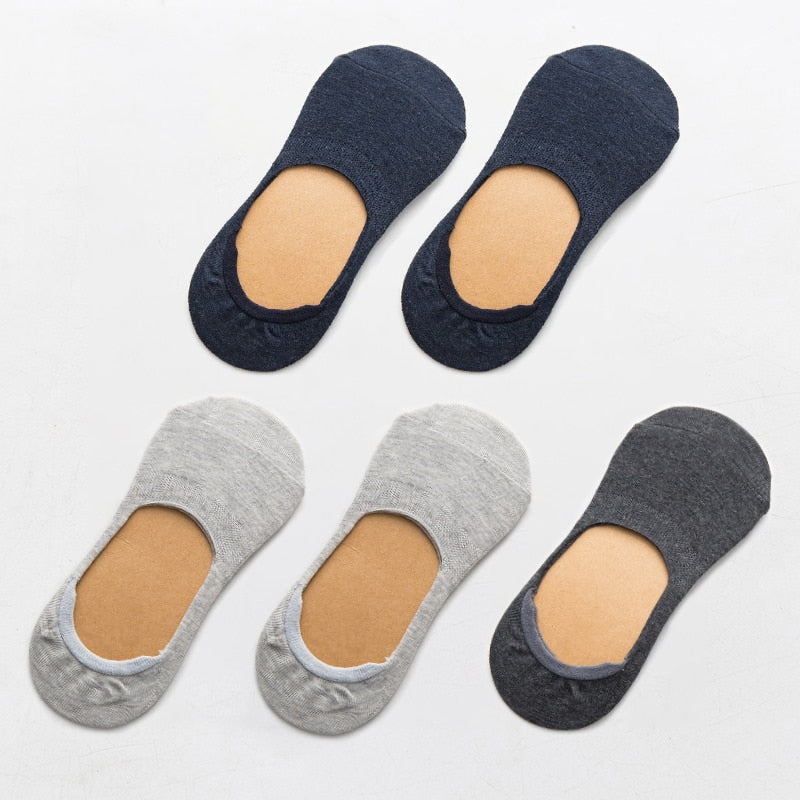 5 Pairs Spring Summer Women Socks Solid Color Fashion Wild Shallow Mouth Girls Female Invisible No Show Slipper Socks